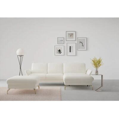 Ecksofa SIT&MORE Fashion L-Form - Recamiere rechts, Metallfüße Nickel Ecksofa SIT&MORE Fashion L-Form - Recamiere rechts, Metallfüße Nickel