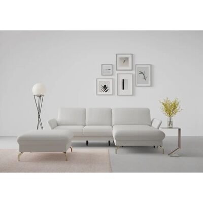 SIT & MORE Mode L-Form Sofa - Grau - Recamiere rechts - Gepolsterte Rückenlehne SIT & MORE Mode L-Form Sofa - Grau - Recamiere rechts - Gepolsterte Rückenlehne