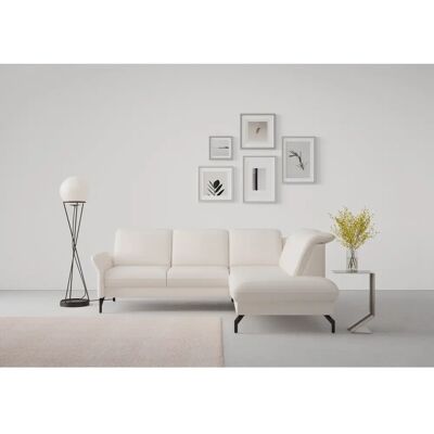 SIT&MORE Fashion L-Form Sofa - Microfaser, Ottomane rechts, Kopfteilverstellung SIT&MORE Fashion L-Form Sofa - Microfaser, Ottomane rechts, Kopfteilverstellung