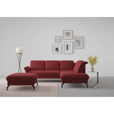 SIT & MORE Fashion L-Form Sofa - Mikrofaser, Ottomane rechts, Handgefertigt SIT & MORE Fashion L-Form Sofa - Mikrofaser, Ottomane rechts, Handgefertigt
