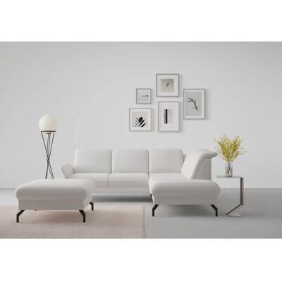 SIT & MORE Fashion L-Form Sofa - Verstellbare Kopfstützen, Ottomane rechts, Weiche Bezüge SIT & MORE Fashion L-Form Sofa - Verstellbare Kopfstützen, Ottomane rechts, Weiche Bezüge