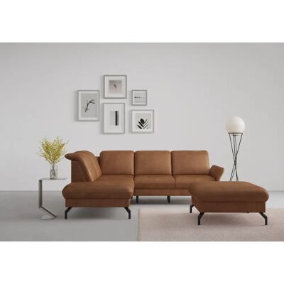 SIT&MORE Fashion L-Form Ecksofa - Motorische Kopfteilverstellung, Ottomane links, Luxus-Mikrofaser SIT&MORE Fashion L-Form Ecksofa - Motorische Kopfteilverstellung, Ottomane links, Luxus-Mikrofaser