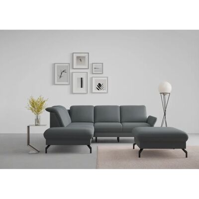 SIT & MORE Fashion L-Form Sofa - Mikrofaser, Dunkelgrau, Motorisch SIT & MORE Fashion L-Form Sofa - Mikrofaser, Dunkelgrau, Motorisch