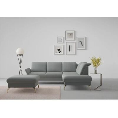 SIT & MORE Fashion L-Form Sofa - Bezug Chenille, Grau, 6 Sitze SIT & MORE Fashion L-Form Sofa - Bezug Chenille, Grau, 6 Sitze