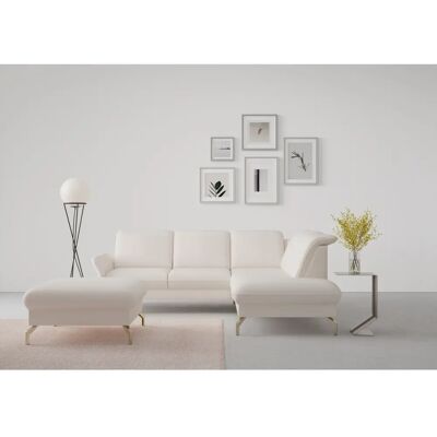 SIT & MORE Fashion L-Form Sofa - Microfaser, Rechte Ottomane, Mit Kopfteilverstellung SIT & MORE Fashion L-Form Sofa - Microfaser, Rechte Ottomane, Mit Kopfteilverstellung