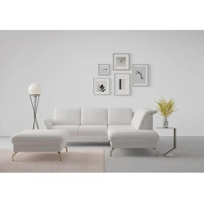 SIT & MORE Fashion L-Form Sofa - Verstellbare Kopfstützen - Nickel-Füße SIT & MORE Fashion L-Form Sofa - Verstellbare Kopfstützen - Nickel-Füße