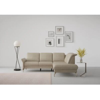SIT & MORE Fashion L-Form Sofa - Microfaser, Rechte Ottomane, Motorischer Kopfstütze SIT & MORE Fashion L-Form Sofa - Microfaser, Rechte Ottomane, Motorischer Kopfstütze