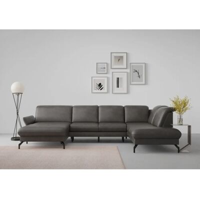 SIT & MORE Fashion U-Form, grau Sofa - Microfaser Couch SIT & MORE Fashion U-Form, grau Sofa - Microfaser Couch