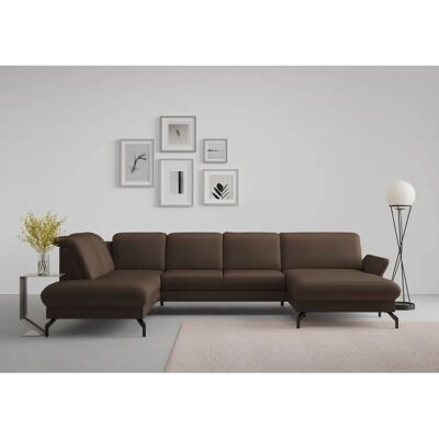 SIT & MORE Fashion U-Form Sofa - Mikrofaser, 8 Sitze, Braun SIT & MORE Fashion U-Form Sofa - Mikrofaser, 8 Sitze, Braun