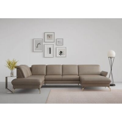 SIT & MORE Fashion U-Form Couch - U-förmig, taupe, Luxus-Mikrofaser SIT & MORE Fashion U-Form Couch - U-förmig, taupe, Luxus-Mikrofaser