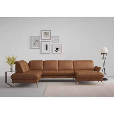 SIT & MORE Fashion U-Form Wohnlandschaft - Cognac, Microfaser SIT & MORE Fashion U-Form Wohnlandschaft - Cognac, Microfaser