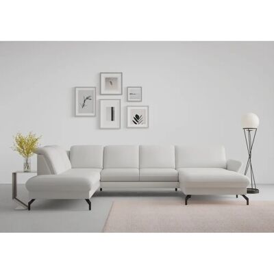 SIT & MORE Fashion U-Form Couch - U-förmige, graue Sofas, Kopfteilverstellung SIT & MORE Fashion U-Form Couch - U-förmige, graue Sofas, Kopfteilverstellung