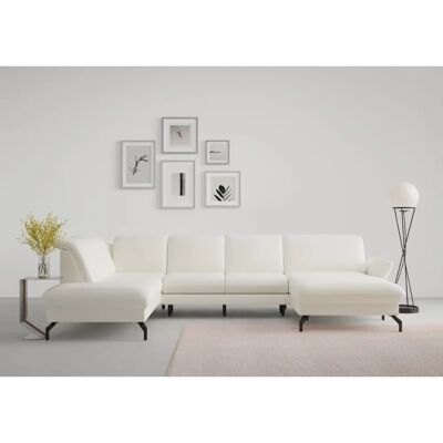 SIT & MORE Fashion U-Form Couch Beige - U-förmiger Ecksofa mit motorisiertem Kopfteil SIT & MORE Fashion U-Form Couch Beige - U-förmiger Ecksofa mit motorisiertem Kopfteil