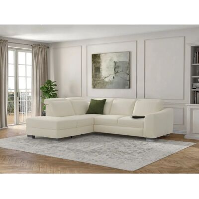 SIT & MORE Dundee L-Form Sofa beige - L-förmiges Design, weiche Struktur, linke Ottomane SIT & MORE Dundee L-Form Sofa beige - L-förmiges Design, weiche Struktur, linke Ottomane