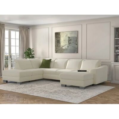 SIT&MORE Dundee U-Form Couch - Beiges weiches Design SIT&MORE Dundee U-Form Couch - Beiges weiches Design