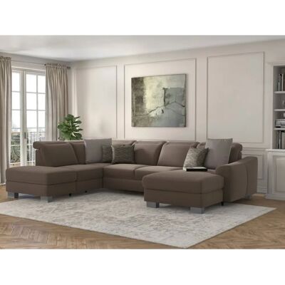 SIT & MORE Dundee U-Form Sofa - U-Form Microfaser Taupe SIT & MORE Dundee U-Form Sofa - U-Form Microfaser Taupe