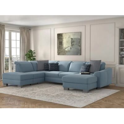 SIT & MORE Dundee U-Form Sofa - Weiche Struktur, Kopfstütze, Edelstahlfüße SIT & MORE Dundee U-Form Sofa - Weiche Struktur, Kopfstütze, Edelstahlfüße