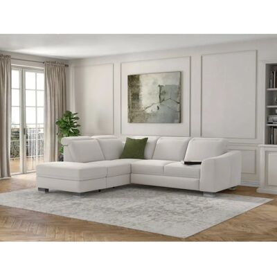 SIT & MORE Dundee - L-Form Sofa - Silber - Weiche Struktur SIT & MORE Dundee - L-Form Sofa - Silber - Weiche Struktur