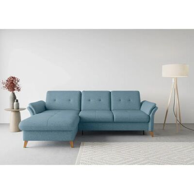 SIT & MORE Göteborg Sofa - Recamiere, Bett, Blau SIT & MORE Göteborg Sofa - Recamiere, Bett, Blau