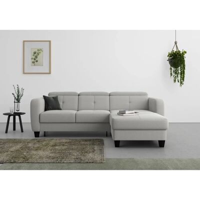 SIT&MORE Belluci L-Form Sofa - Weiche Struktur, Bettfunktion, Europa SIT&MORE Belluci L-Form Sofa - Weiche Struktur, Bettfunktion, Europa