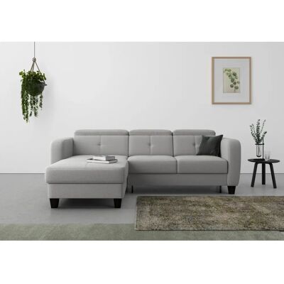 SIT&MORE Belluci L-Form Sofa - Mikrofaser, mit Stauraum & Bettfunktion SIT&MORE Belluci L-Form Sofa - Mikrofaser, mit Stauraum & Bettfunktion