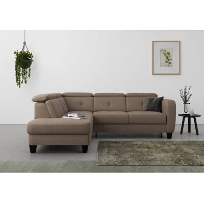 SIT & MORE Belluci L-Form Sofa - Microfaser, Linke Ottomane, Bettfunktion SIT & MORE Belluci L-Form Sofa - Microfaser, Linke Ottomane, Bettfunktion