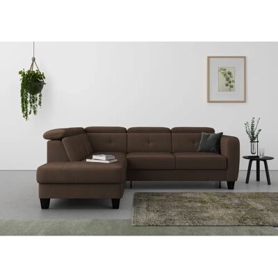 SIT & MORE Belluci L-Form Sofa - Mikrofaser, linke Ottomane, mit Bettfunktion SIT & MORE Belluci L-Form Sofa - Mikrofaser, linke Ottomane, mit Bettfunktion