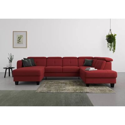 SIT & MORE Belluci U-Form Sofa - U-Form Design, Mikrofaser, Gepolsterte Rückenlehne SIT & MORE Belluci U-Form Sofa - U-Form Design, Mikrofaser, Gepolsterte Rückenlehne