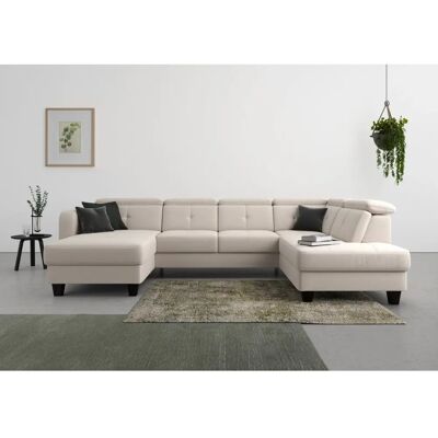 SIT & MORE Belluci U-Form Sofa - Wohnlandschaft, Microfaser, grau SIT & MORE Belluci U-Form Sofa - Wohnlandschaft, Microfaser, grau