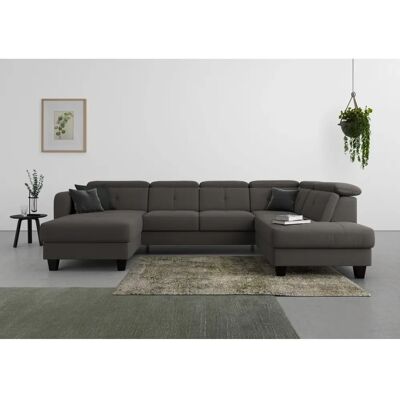 SIT & MORE Belluci U-Form Sofa - Grau SIT & MORE Belluci U-Form Sofa - Grau
