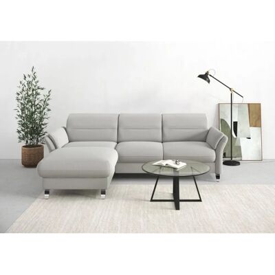 SIT & MORE Grenoble L-Form Sofa - Weiche Struktur, Satiniert Füße SIT & MORE Grenoble L-Form Sofa - Weiche Struktur, Satiniert Füße
