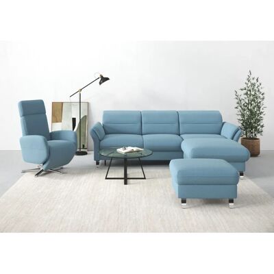 SIT & MORE Grenoble L-Form Sofa - Blau - Modernes Design SIT & MORE Grenoble L-Form Sofa - Blau - Modernes Design