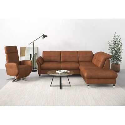 SIT & MORE Grenoble L-Form Sofa - Mikrofaser Vintage - Ottomane rechts SIT & MORE Grenoble L-Form Sofa - Mikrofaser Vintage - Ottomane rechts