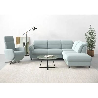SIT & MORE Grenoble Couch - Verstellbarer Kopfteil, Ottomane rechts, Fein struktur, Arm- & Kopfteilverstellung SIT & MORE Grenoble Couch - Verstellbarer Kopfteil, Ottomane rechts, Fein struktur, Arm- & Kopfteilverstellung