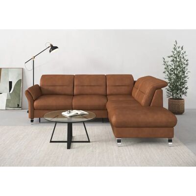 SIT & MORE Grenoble L-Form Sofa - Microfaser Vintage - Ottomane rechts - Schlaffunktion SIT & MORE Grenoble L-Form Sofa - Microfaser Vintage - Ottomane rechts - Schlaffunktion