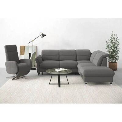 SIT & MORE Grenoble L-Form Sofa - Grau - Mit Bett & Stauraum SIT & MORE Grenoble L-Form Sofa - Grau - Mit Bett & Stauraum