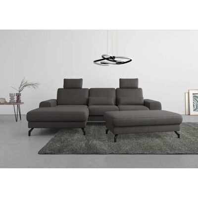 SIT & MORE Cinturo L-Form Sofa - Microfaser TORO, grau SIT & MORE Cinturo L-Form Sofa - Microfaser TORO, grau
