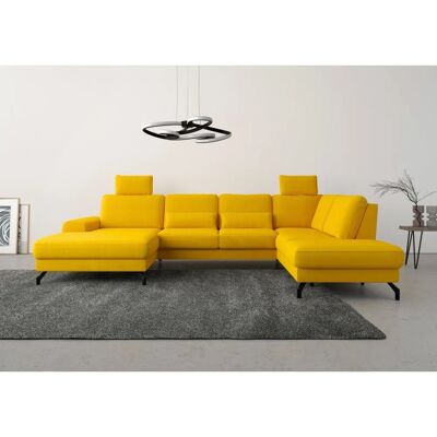SIT & MORE Cinturo U-Form Sofa - Senfgelb - U-förmige Ecksofa SIT & MORE Cinturo U-Form Sofa - Senfgelb - U-förmige Ecksofa