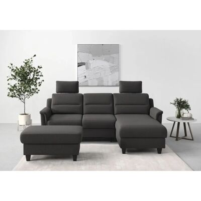 SIT & MORE Farö L-Form Sofa - Microfaser Euphoria - Recamiere rechts - Bettfunktion SIT & MORE Farö L-Form Sofa - Microfaser Euphoria - Recamiere rechts - Bettfunktion