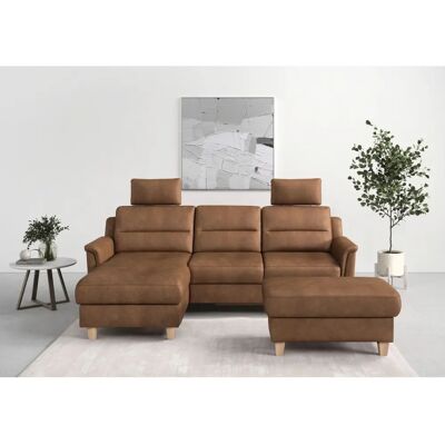 SIT & MORE Farö L-Form Couch - Mikrofaser, Recamiere, Cognac - Sofatyp SIT & MORE Farö L-Form Couch - Mikrofaser, Recamiere, Cognac - Sofatyp