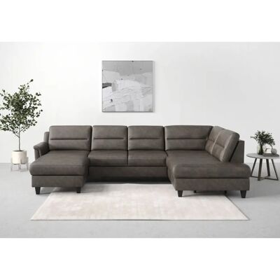 SIT & MORE Farö U-Form Sofa - Microfaser, Rechte Ottomane, Ohne Bettfunktion SIT & MORE Farö U-Form Sofa - Microfaser, Rechte Ottomane, Ohne Bettfunktion