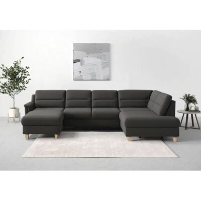 SIT & MORE Farö U-Form Sofa - Mikrofaser, Ottomane rechts, Bettkasten SIT & MORE Farö U-Form Sofa - Mikrofaser, Ottomane rechts, Bettkasten
