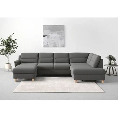 SIT & MORE Farö U-Form Sofa - U-förmig, Grau, Mikrofaser, Rechte Ottomane - Sofa SIT & MORE Farö U-Form Sofa - U-förmig, Grau, Mikrofaser, Rechte Ottomane - Sofa