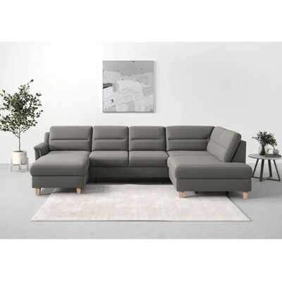 SIT&MORE Farö U-Form Sofa - Microfaser, Bettfunktion, 325x90x187 cm SIT&MORE Farö U-Form Sofa - Microfaser, Bettfunktion, 325x90x187 cm