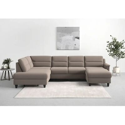 SIT & MORE Farö U-Form Sofa - Mikrofaserbezug - Ottomane mit Stauraum SIT & MORE Farö U-Form Sofa - Mikrofaserbezug - Ottomane mit Stauraum