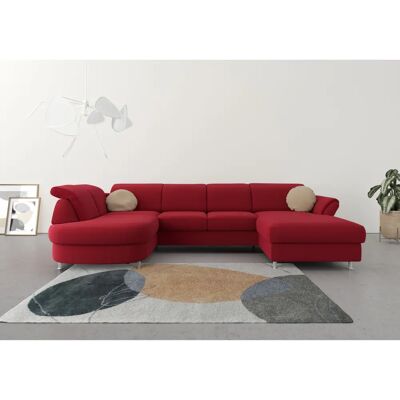 SIT & MORE Apulia U-Form Samtsofa - Wohnzimmermöbel SIT & MORE Apulia U-Form Samtsofa - Wohnzimmermöbel