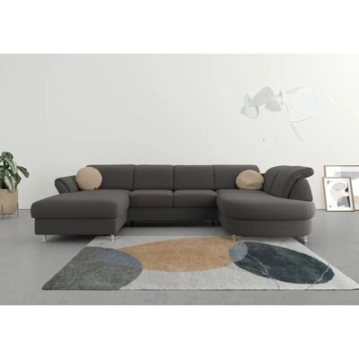 SIT&MORE Apulia U-Form Sofa - Microfaser Euphoria - Ottomane rechts SIT&MORE Apulia U-Form Sofa - Microfaser Euphoria - Ottomane rechts