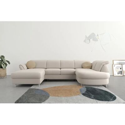 SIT&MORE Apulia U-Form Sofa - Microfaser Euphoria, Grau SIT&MORE Apulia U-Form Sofa - Microfaser Euphoria, Grau