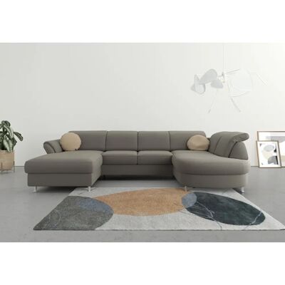 SIT & MORE Apulia U-Form Sofa - Microfaser Euphoria - Chromfuß SIT & MORE Apulia U-Form Sofa - Microfaser Euphoria - Chromfuß