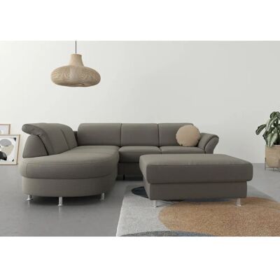 SIT&MORE Apulia L-Form Sofa - Mikrofaser, Braun SIT&MORE Apulia L-Form Sofa - Mikrofaser, Braun